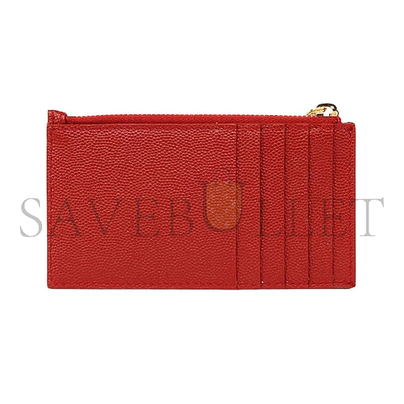 YSL CASSANDRE MATELASSÉ FRAGMENTS CARD CASE IN GRAIN DE POUDRE LEATHER 607915BOW016008 (13*8*2cm)