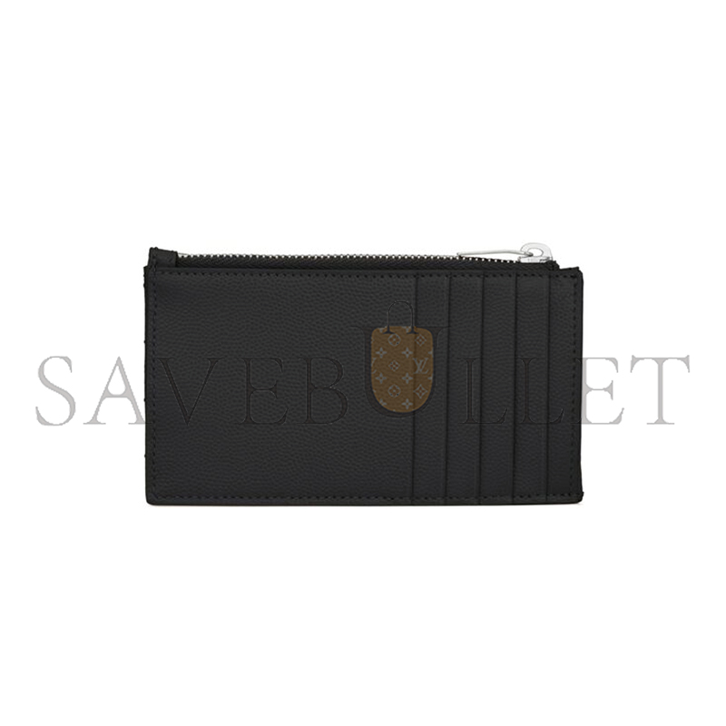 YSL CASSANDRE MATELASSÉ FRAGMENTS CARD CASE IN GRAIN DE POUDRE LEATHER 607915BOW021000 (13*8*2cm)