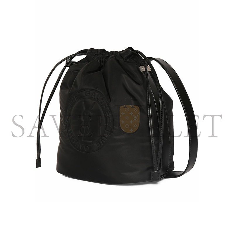 YSL RIVE GAUCHE LACED BUCKET BAG IN LEATHER 71026161055 (21*23*14cm)