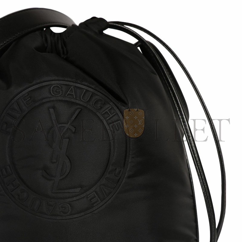YSL RIVE GAUCHE LACED BUCKET BAG IN LEATHER 71026161055 (21*23*14cm)