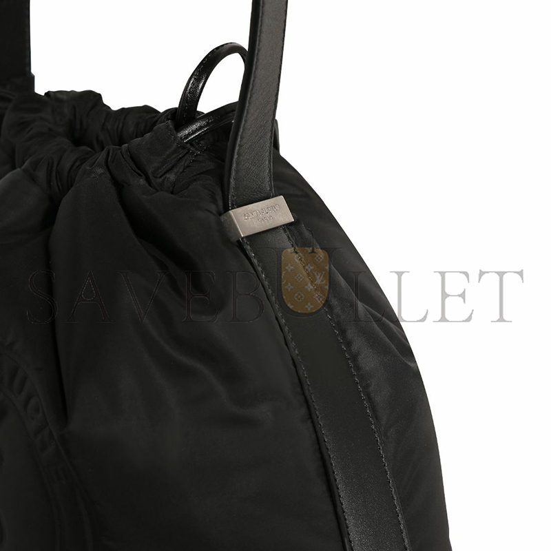 YSL RIVE GAUCHE LACED BUCKET BAG IN LEATHER 71026161055 (21*23*14cm)