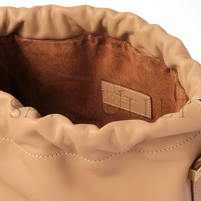 YSL RIVE GAUCHE LACED BUCKET BAG IN LEATHER 710261325688 (21*23*14cm)