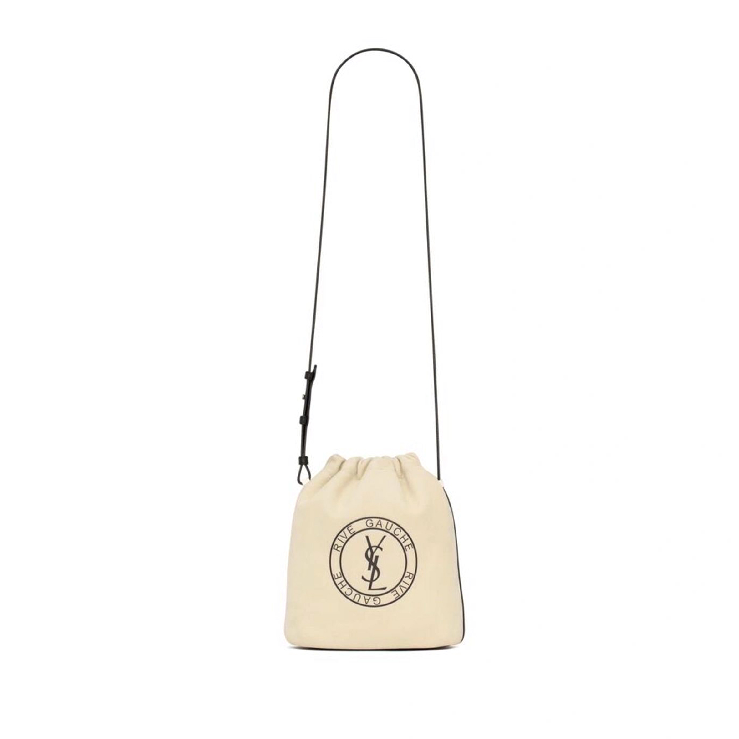 YSL RIVE GAUCHE LACED BUCKET BAG IN LEATHER 710261849100 (21*23*14cm)