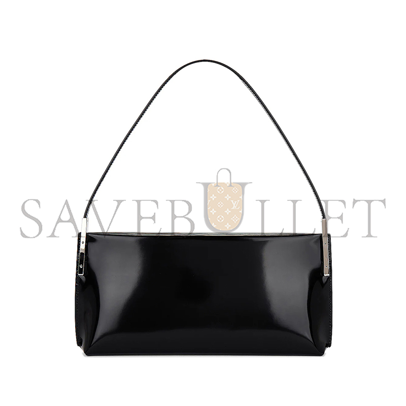 YSL SUZANNE RIGID SHOULDER BAG IN SHINY LEATHER 741637AAB9H1000 (30*14*4cm)