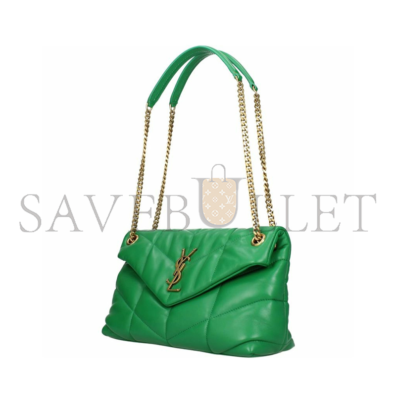 YSL PUFFER SMALL CHAIN BAG IN QUILTED LAMBSKIN 5774761EL073726 (29*17*11cm)
