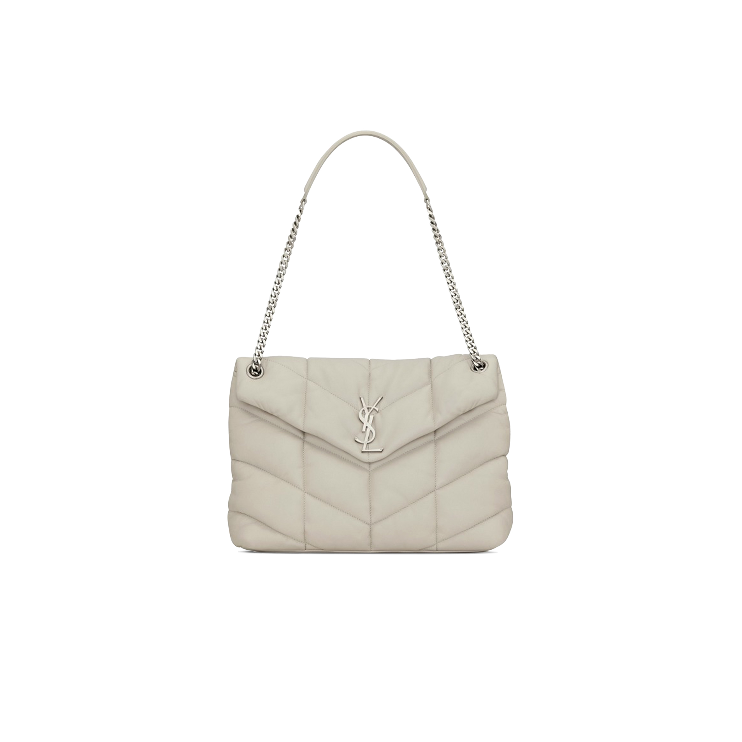 YSL PUFFER MEDIUM CHAIN BAG IN QUILTED LAMBSKIN 5774751EL009207 (35*23*13.5cm)