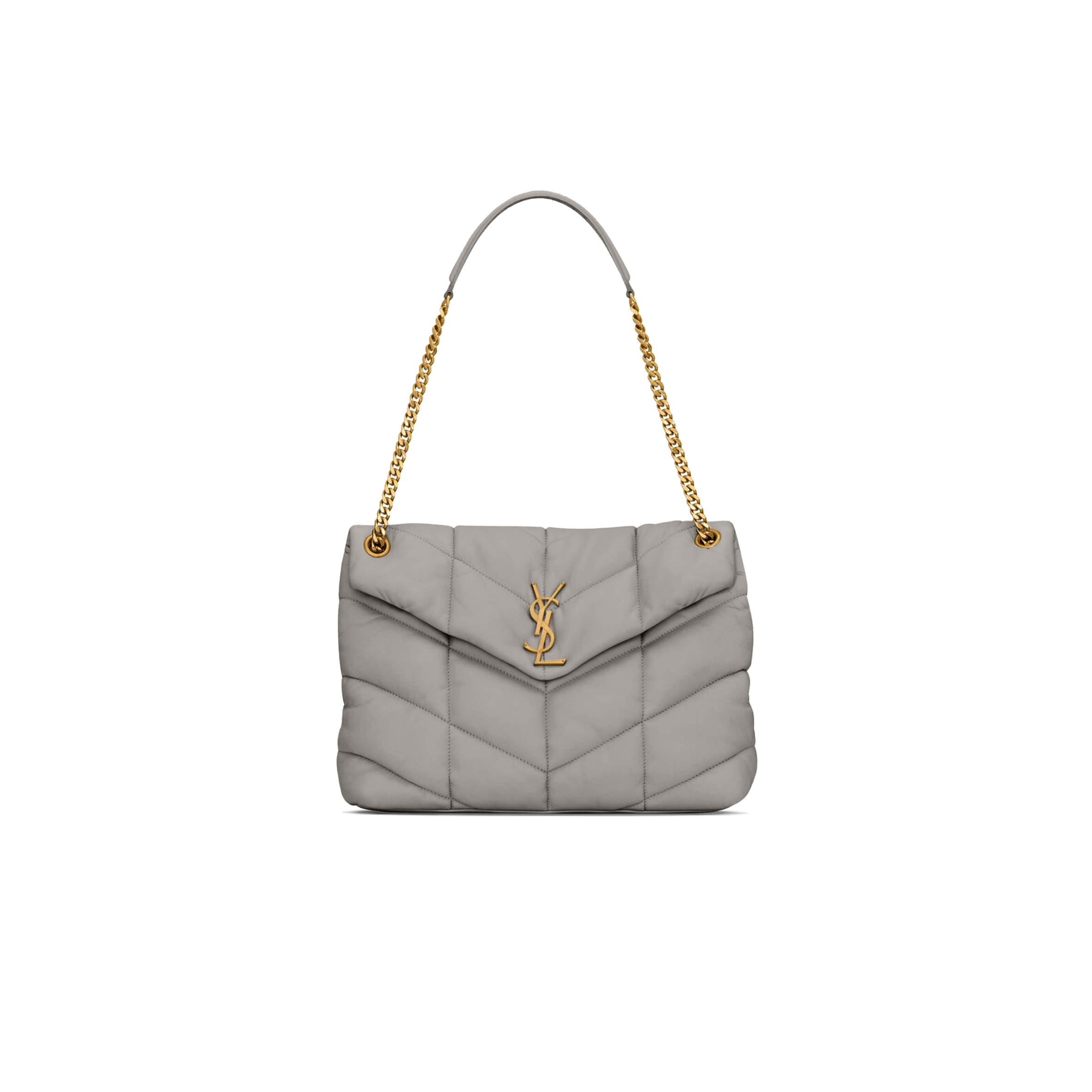 YSL PUFFER MEDIUM CHAIN BAG IN QUILTED LAMBSKIN 5774751EL071112 (35*23*13.5cm)
