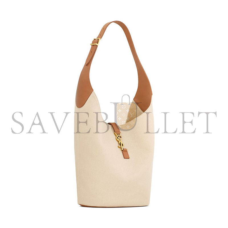 YSL LE 5 À 7 HOBO IN CANVAS AND LEATHER 793088FAC7T9856 (44*32*3cm)