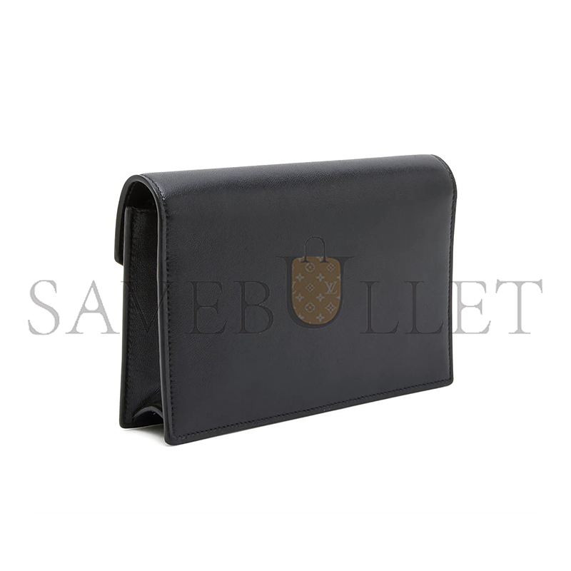 YSL CASSANDRE ENVELOPE CHAIN WALLET IN SMOOTH LEATHER 743050AAB4K1025 (19*12.5*3.5cm)