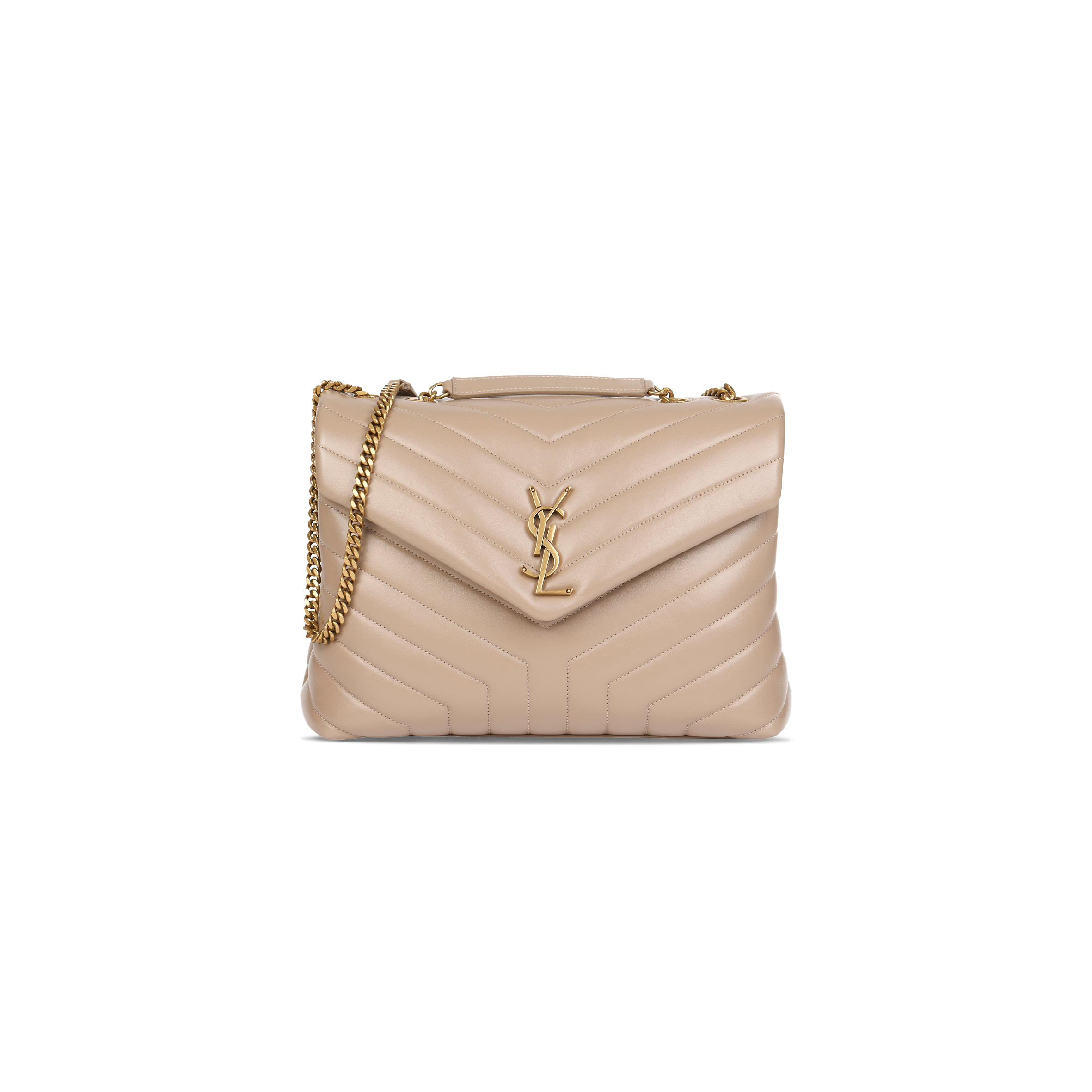 YSL LOULOU MEDIUM CHAIN BAG IN QUILTED LEATHER 487216574946 (32*22*11cm)