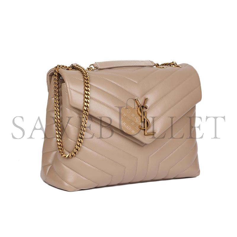 YSL LOULOU MEDIUM CHAIN BAG IN QUILTED LEATHER 487216574946 (32*22*11cm)