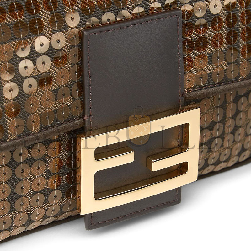 FENDI BAGUETTE GLITTER HANDBAG (19.5*11*5cm)