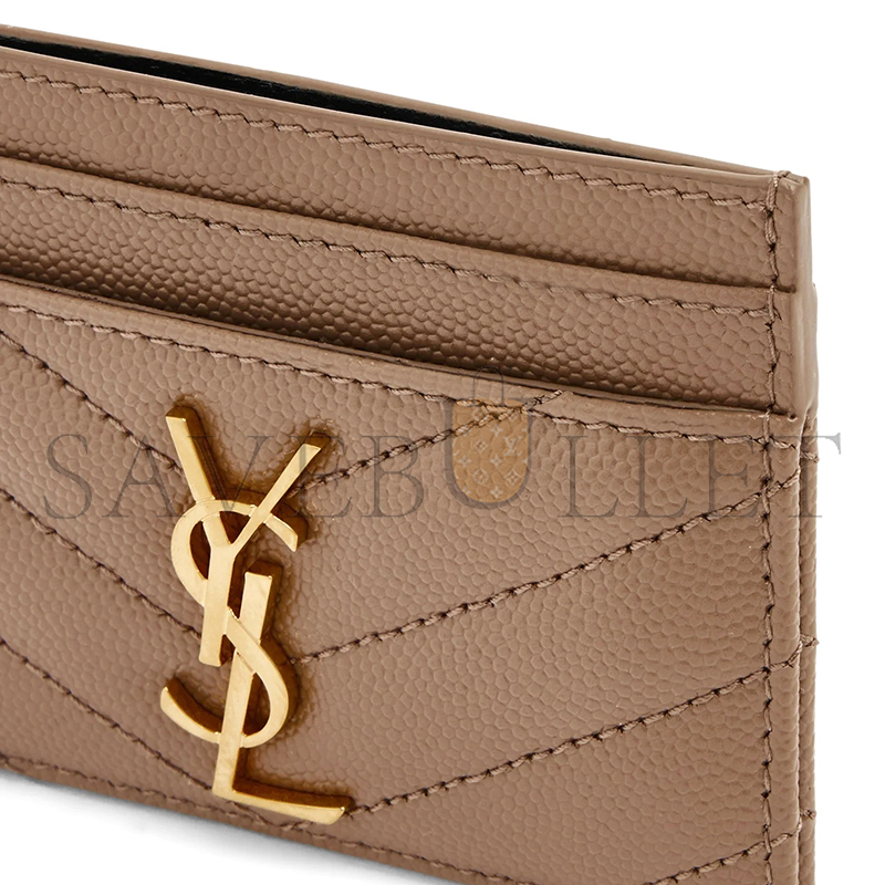 YSL CASSANDRE MATELASSÉ CARD CASE IN GRAIN DE POUDRE LEATHER 423291BOW012346 (10.5*7.5*0.5cm)