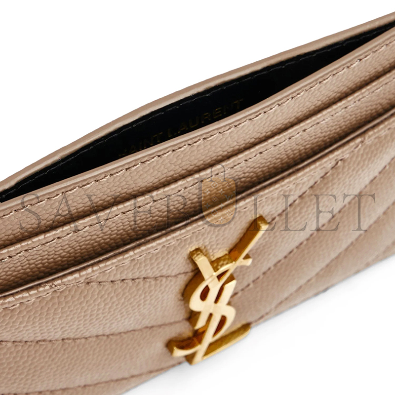 YSL CASSANDRE MATELASSÉ CARD CASE IN GRAIN DE POUDRE LEATHER 423291BOW012346 (10.5*7.5*0.5cm)