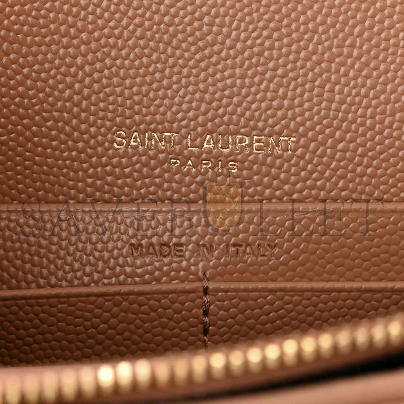 YSL CASSANDRE ENVELOPE CHAIN WALLET IN GRAIN DE POUDRE LEATHER 695108BOW019830 (19*12.5*3.5cm)