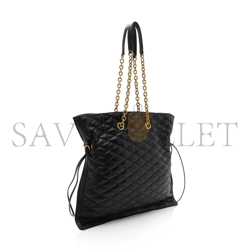 YSL LE POCHON MATELASSE IN QUILTED LAMBSKIN 7424401EL071000 (42*36.5*1cm)