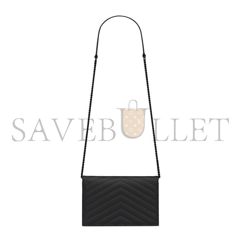 YSL CASSANDRE ENVELOPE CHAIN WALLET IN GRAIN DE POUDRE LEATHER 742920BOW081000 (19*12.5*3.5cm) YSL CASSANDRE ENVELOPE CHAIN WALLET IN GRAIN DE POUDRE LEATHER 742920BOW081000 (19*12.5*3.5cm)