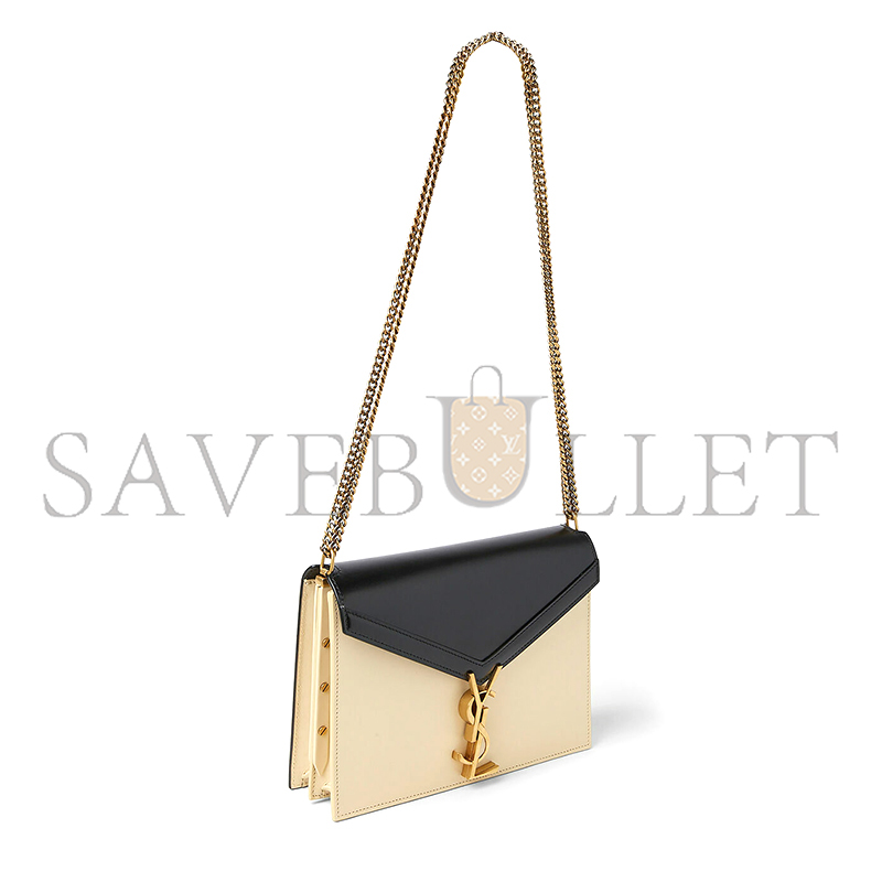 YSL CASSANDRA MEDIUM CHAIN BAG IN BOX SAINT LAURENT LEATHER 53275016C7W1089 (22*16.5*5.5cm)