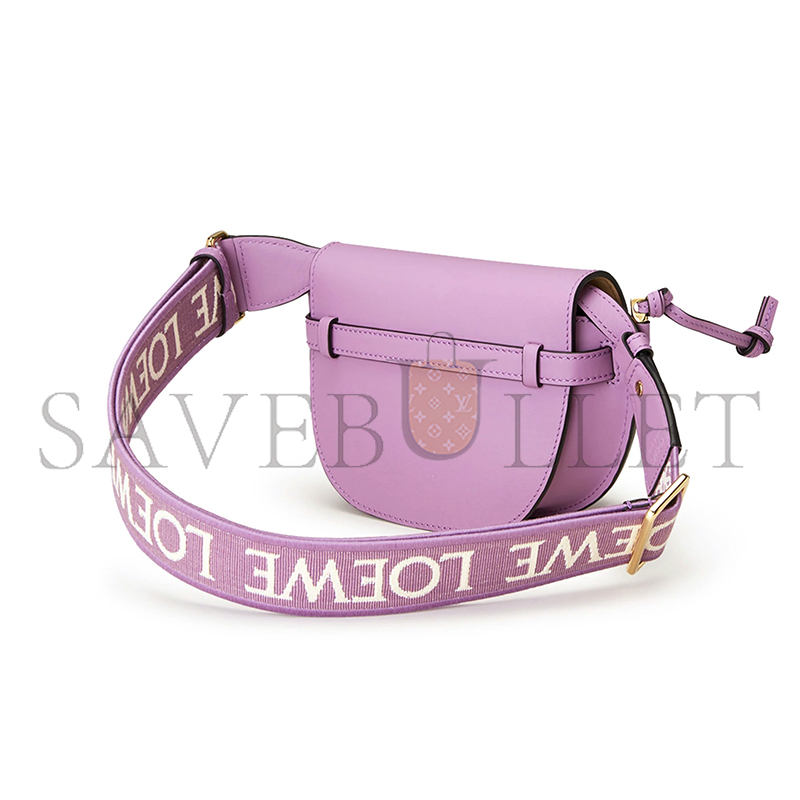 LOEWE MINI GATE DUAL BAG IN SOFT CALFSKIN AND JACQUARD A650N46X13-654 (21*12.5*9.5cm)