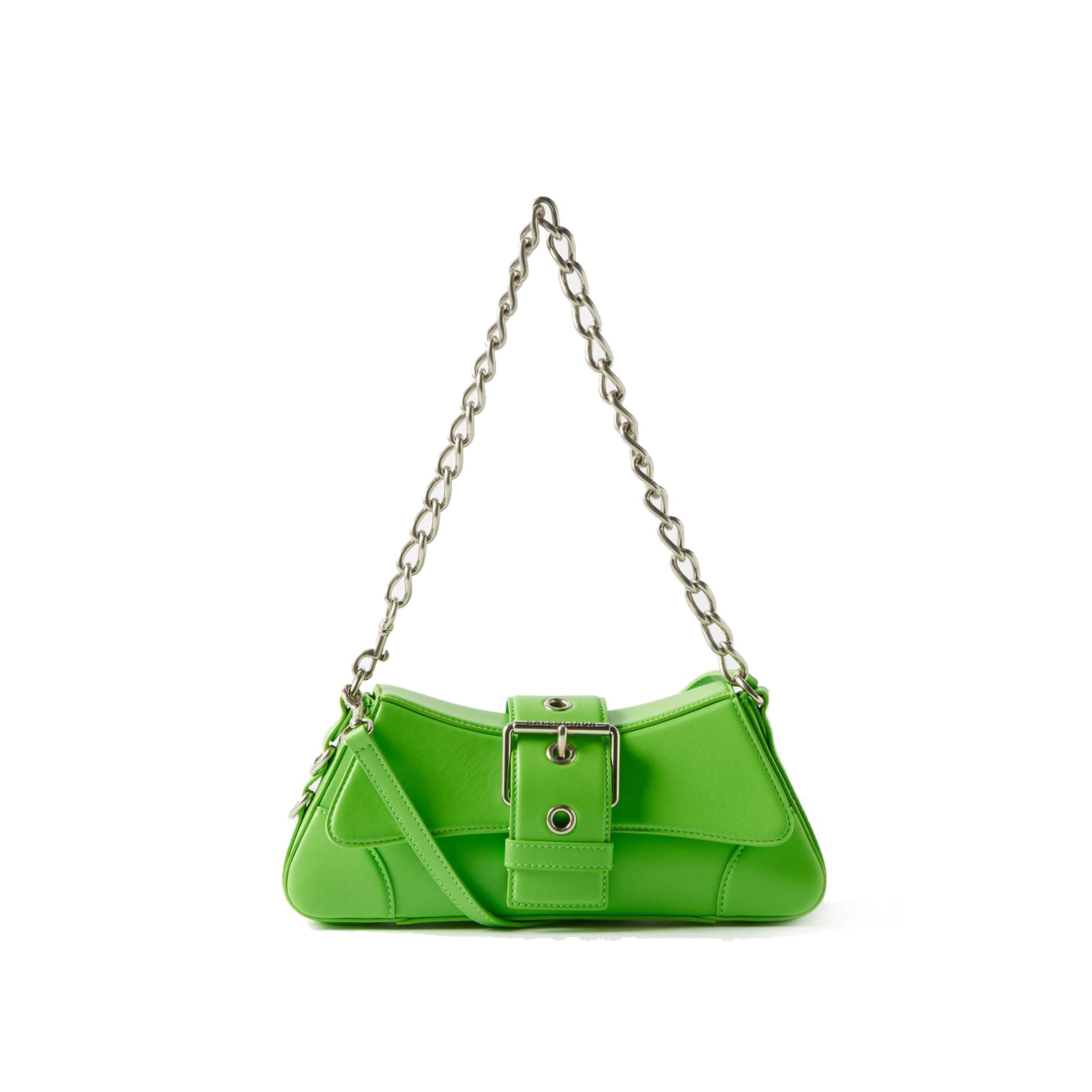 BALENCIAGA GREEN LINDSAY S LEATHER SHOULDER BAG MATCHESFASHION US (28*11*5cm)