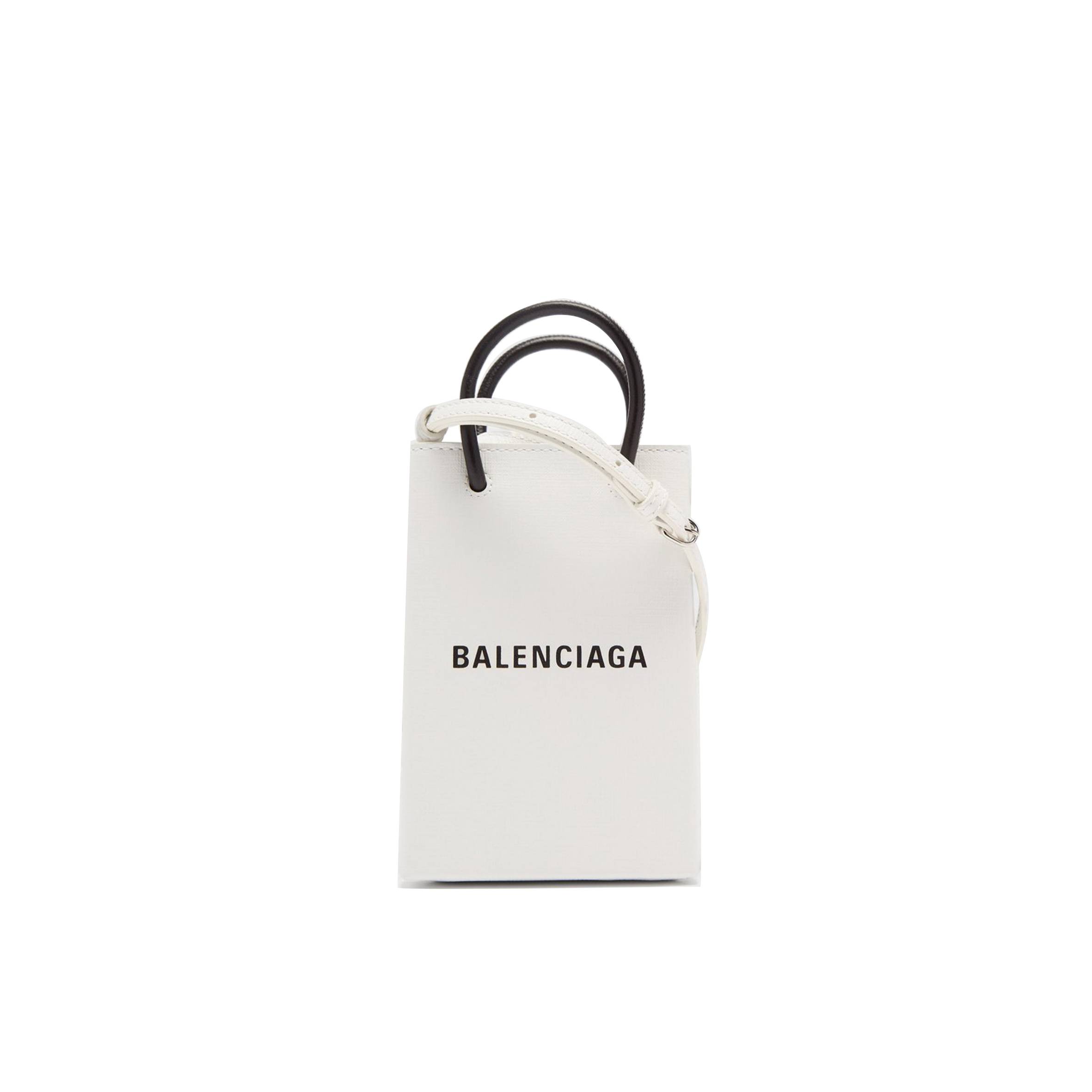 BALENCIAGA WHITE SHOPPING MINI LEATHER CROSS-BODY BAG  MATCHESFASHION US (18*12.4*4.8cm)