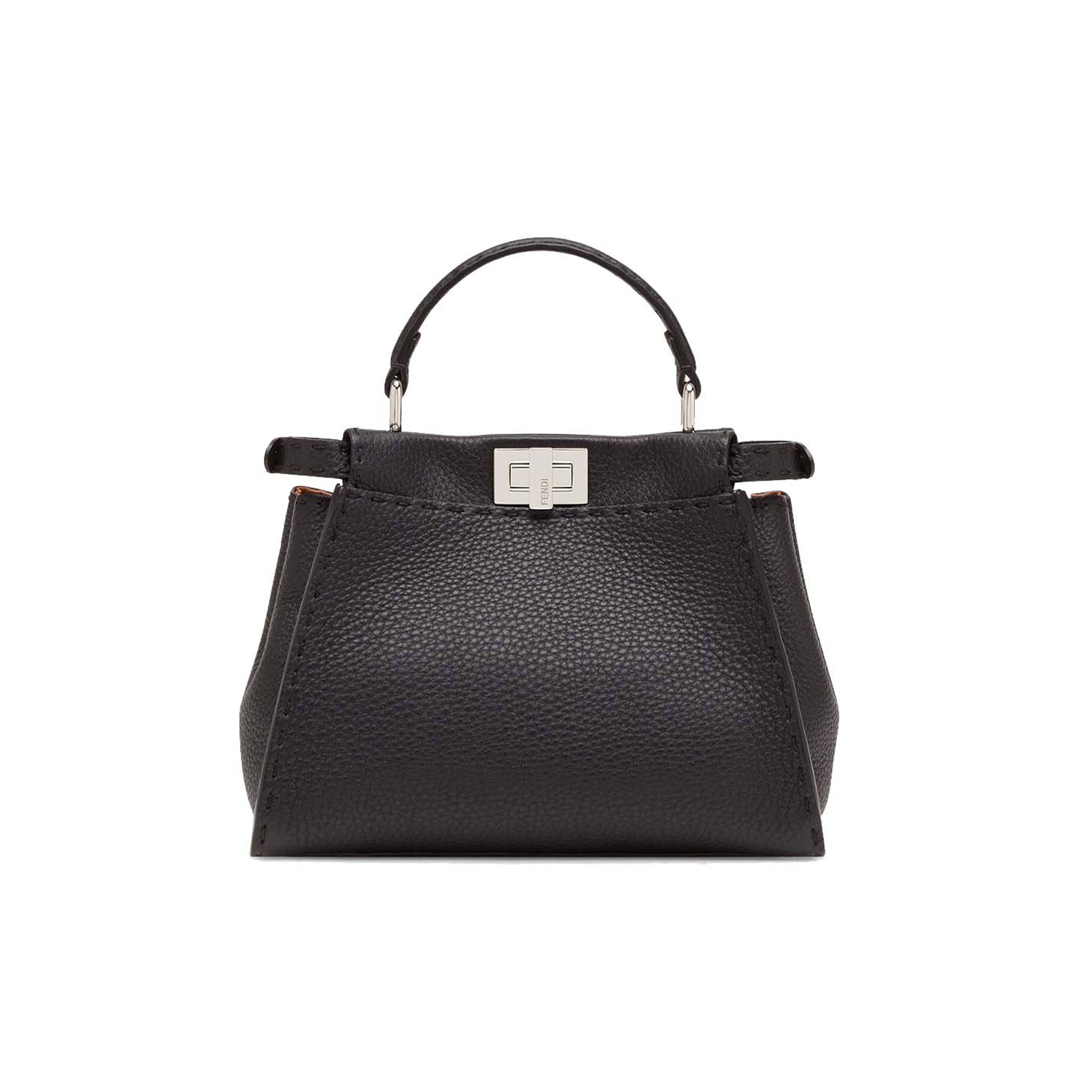 FENDI PEEKABOO MINI - BLACK SELLERIA BAG 8BN244Q0JF0E66 (23*18*11cm)