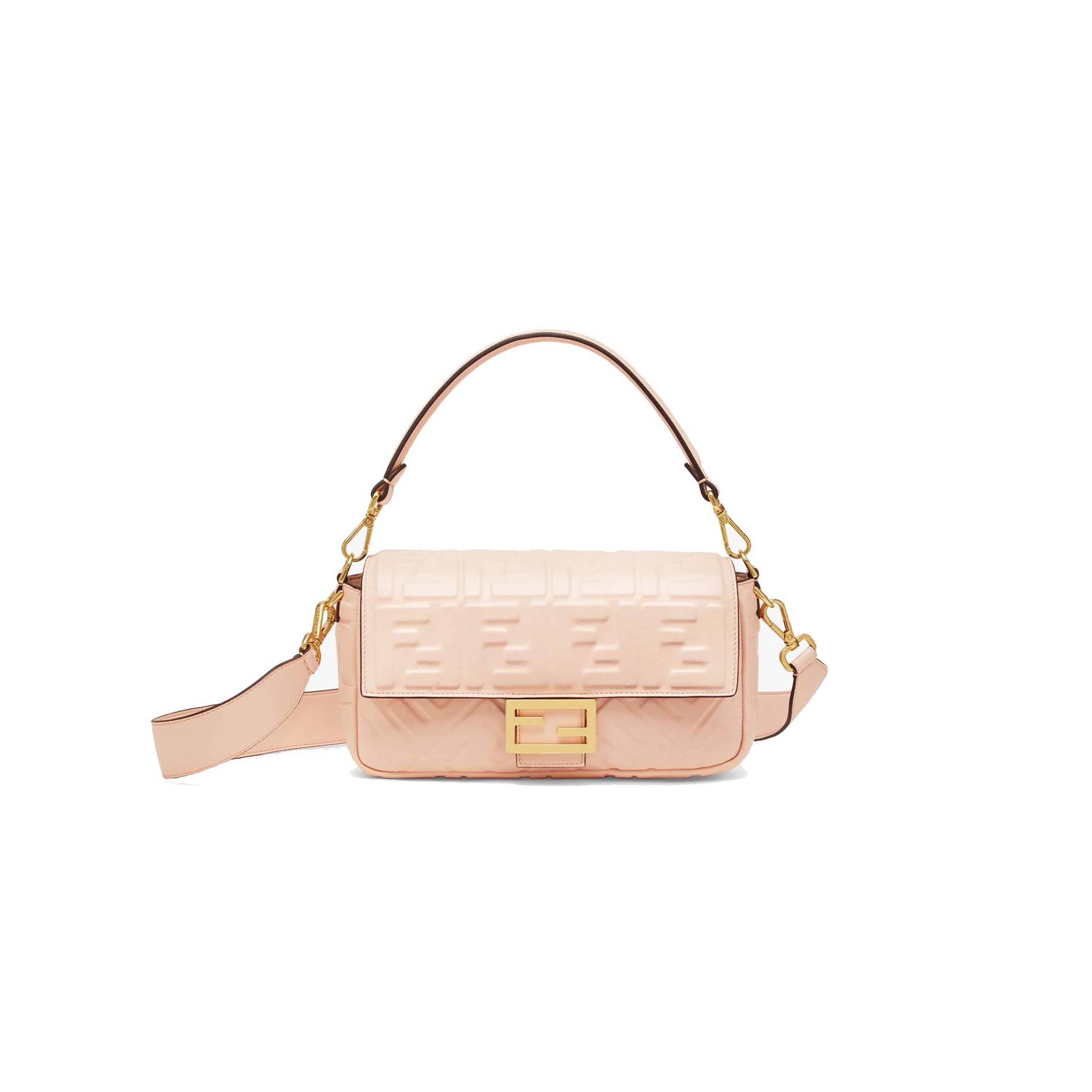 FENDI BAGUETTE - PALE PINK NAPPA LEATHER BAG 8BR600A72VF171M (27*15*6cm) FENDI BAGUETTE - PALE PINK NAPPA LEATHER BAG 8BR600A72VF171M (27*15*6cm)