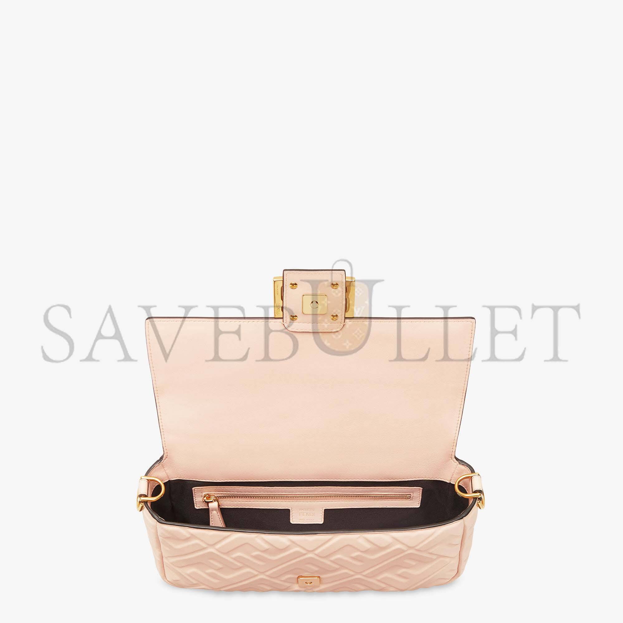 FENDI BAGUETTE - PALE PINK NAPPA LEATHER BAG 8BR600A72VF171M (27*15*6cm) FENDI BAGUETTE - PALE PINK NAPPA LEATHER BAG 8BR600A72VF171M (27*15*6cm)