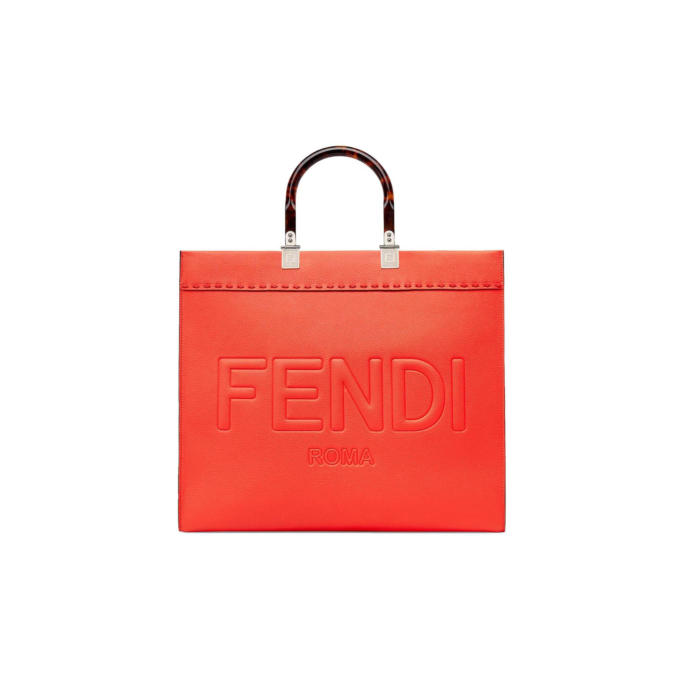 FENDI SUNSHINE MEDIUM - RED FULL GRAIN LEATHER SHOPPER 8BH386ALFYF0H46 (35*31*17cm) FENDI SUNSHINE MEDIUM - RED FULL GRAIN LEATHER SHOPPER 8BH386ALFYF0H46 (35*31*17cm)