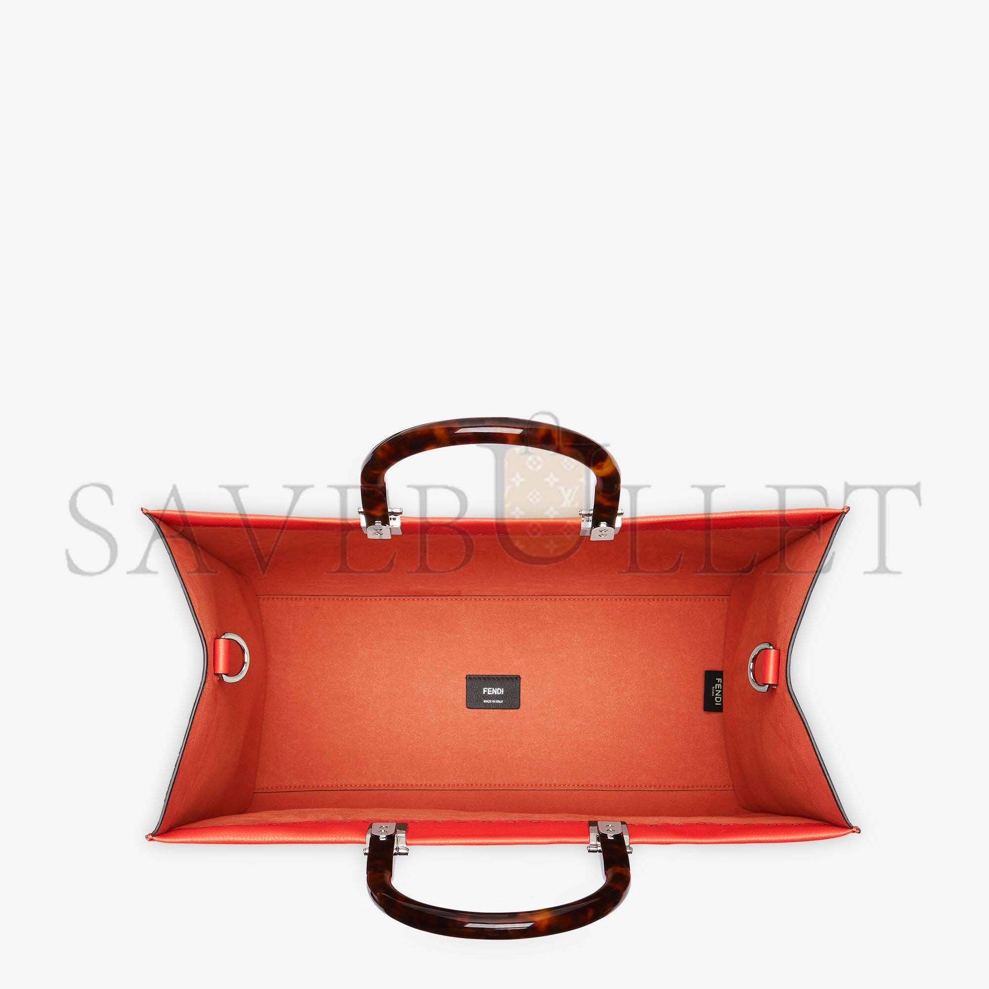 FENDI SUNSHINE MEDIUM - RED FULL GRAIN LEATHER SHOPPER 8BH386ALFYF0H46 (35*31*17cm) FENDI SUNSHINE MEDIUM - RED FULL GRAIN LEATHER SHOPPER 8BH386ALFYF0H46 (35*31*17cm)