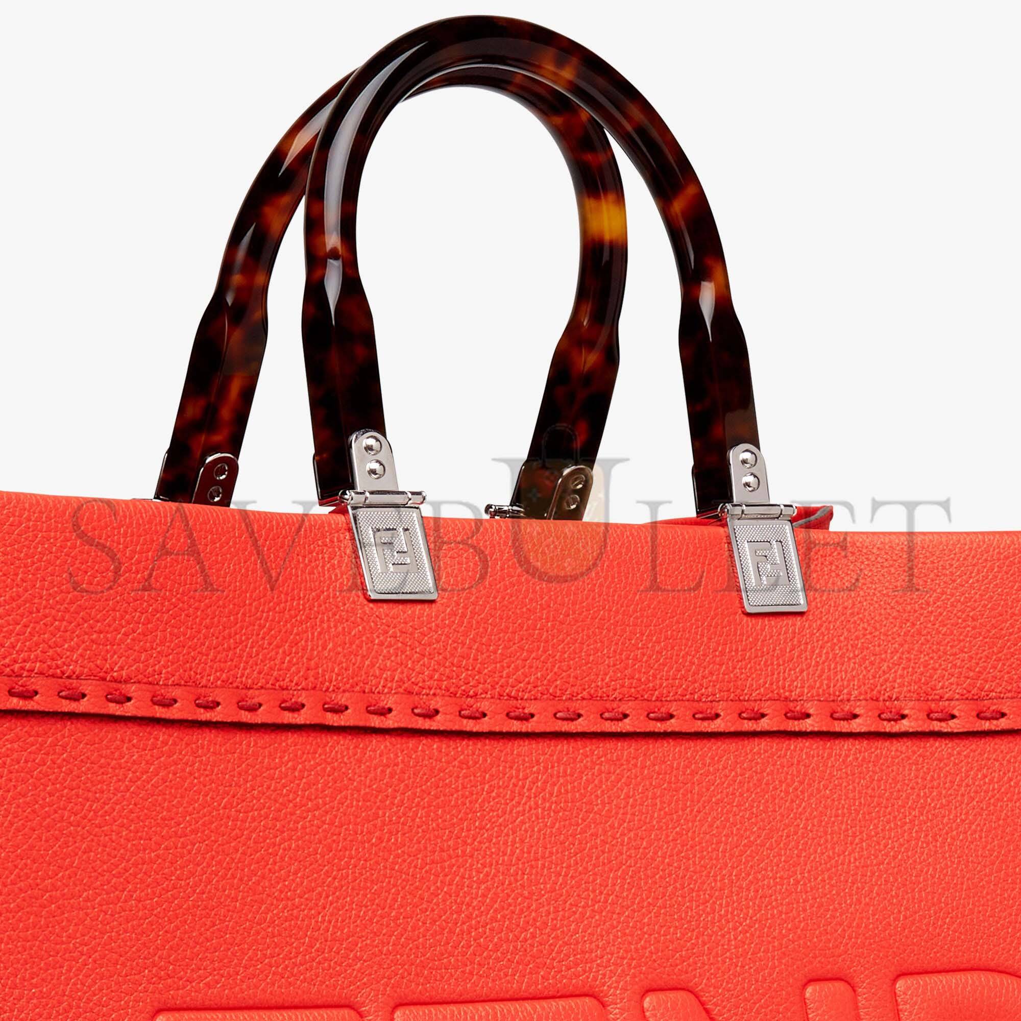 FENDI SUNSHINE MEDIUM - RED FULL GRAIN LEATHER SHOPPER 8BH386ALFYF0H46 (35*31*17cm) FENDI SUNSHINE MEDIUM - RED FULL GRAIN LEATHER SHOPPER 8BH386ALFYF0H46 (35*31*17cm)