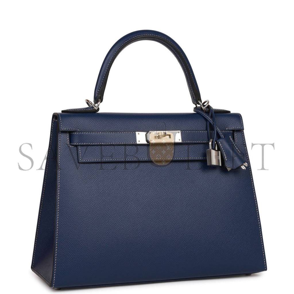 HERMES SPECIAL ORDER (HSS) KELLY SELLIER 28 BLEU INDIGO EPSOM PALLADIUM HARDWARE (28*22*10cm) HERMES SPECIAL ORDER (HSS) KELLY SELLIER 28 BLEU INDIGO EPSOM PALLADIUM HARDWARE (28*22*10cm)