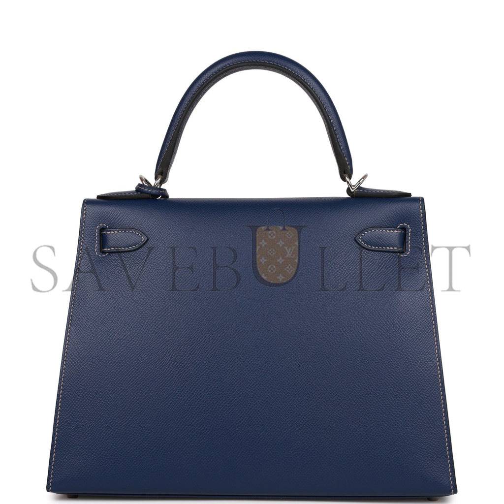 HERMES SPECIAL ORDER (HSS) KELLY SELLIER 28 BLEU INDIGO EPSOM PALLADIUM HARDWARE (28*22*10cm) HERMES SPECIAL ORDER (HSS) KELLY SELLIER 28 BLEU INDIGO EPSOM PALLADIUM HARDWARE (28*22*10cm)