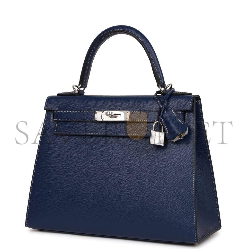 HERMES SPECIAL ORDER (HSS) KELLY SELLIER 28 BLEU INDIGO EPSOM PALLADIUM HARDWARE (28*22*10cm) HERMES SPECIAL ORDER (HSS) KELLY SELLIER 28 BLEU INDIGO EPSOM PALLADIUM HARDWARE (28*22*10cm)