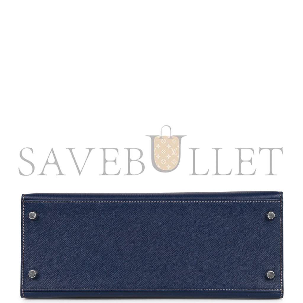 HERMES SPECIAL ORDER (HSS) KELLY SELLIER 28 BLEU INDIGO EPSOM PALLADIUM HARDWARE (28*22*10cm) HERMES SPECIAL ORDER (HSS) KELLY SELLIER 28 BLEU INDIGO EPSOM PALLADIUM HARDWARE (28*22*10cm)
