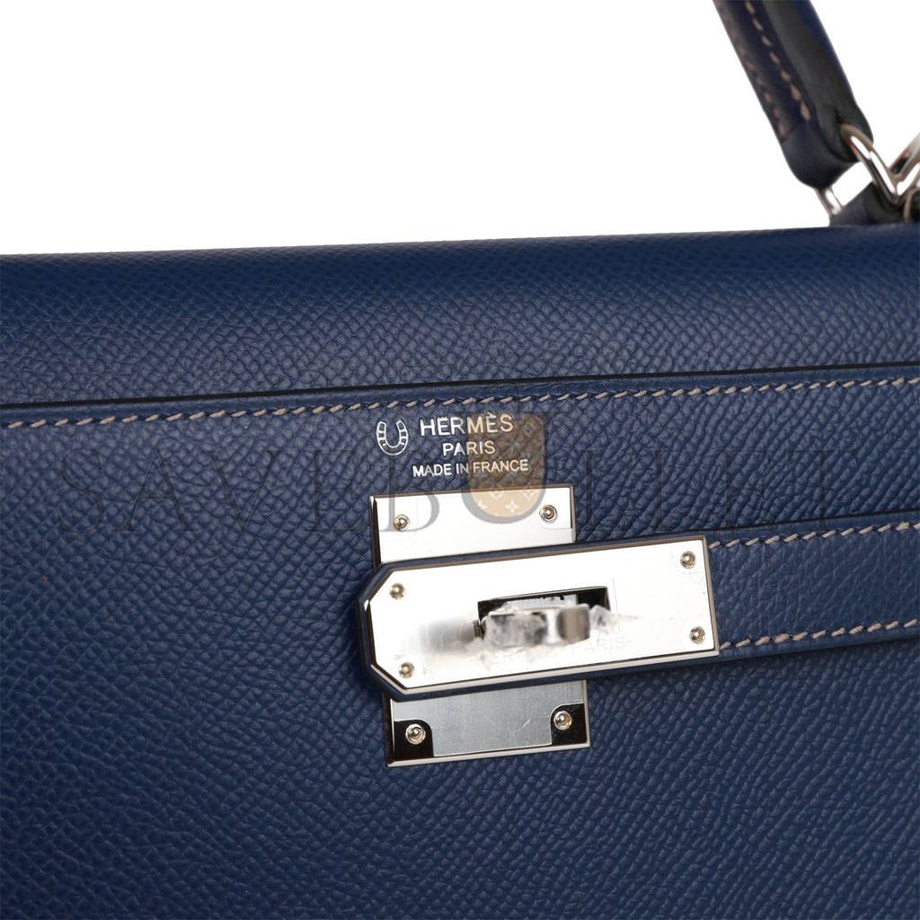 HERMES SPECIAL ORDER (HSS) KELLY SELLIER 28 BLEU INDIGO EPSOM PALLADIUM HARDWARE (28*22*10cm) HERMES SPECIAL ORDER (HSS) KELLY SELLIER 28 BLEU INDIGO EPSOM PALLADIUM HARDWARE (28*22*10cm)