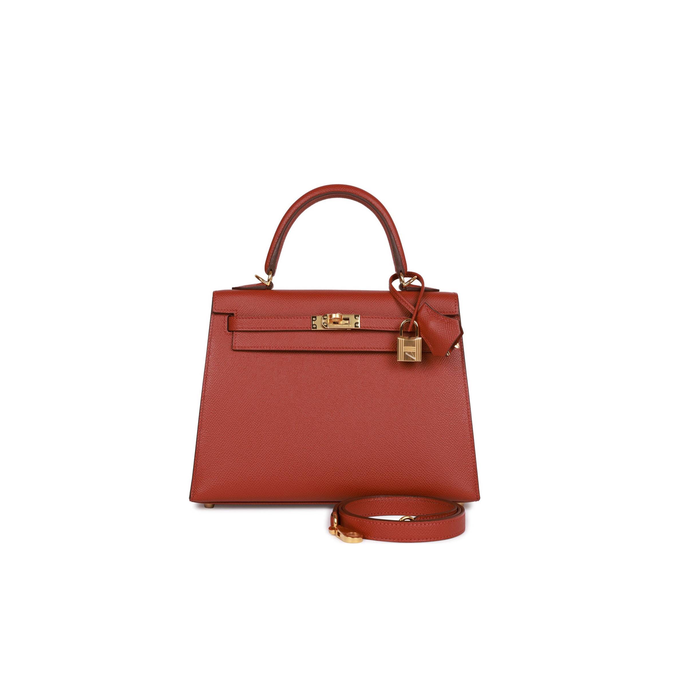 HERMES KELLY SELLIER 25 ROUGE VENETIAN EPSOM GOLD HARDWARE (25*17*7cm) HERMES KELLY SELLIER 25 ROUGE VENETIAN EPSOM GOLD HARDWARE (25*17*7cm)