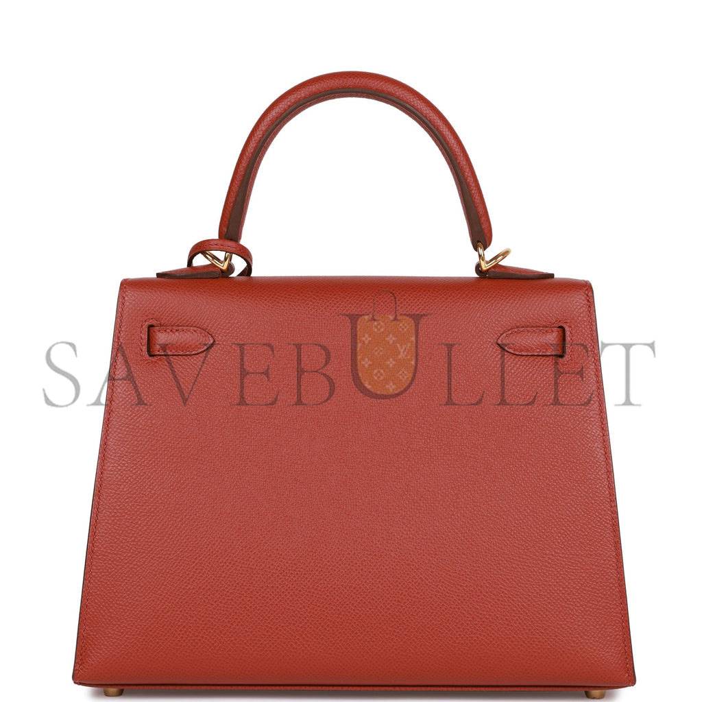 HERMES KELLY SELLIER 25 ROUGE VENETIAN EPSOM GOLD HARDWARE (25*17*7cm) HERMES KELLY SELLIER 25 ROUGE VENETIAN EPSOM GOLD HARDWARE (25*17*7cm)