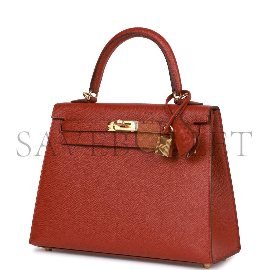HERMES KELLY SELLIER 25 ROUGE VENETIAN EPSOM GOLD HARDWARE (25*17*7cm) HERMES KELLY SELLIER 25 ROUGE VENETIAN EPSOM GOLD HARDWARE (25*17*7cm)
