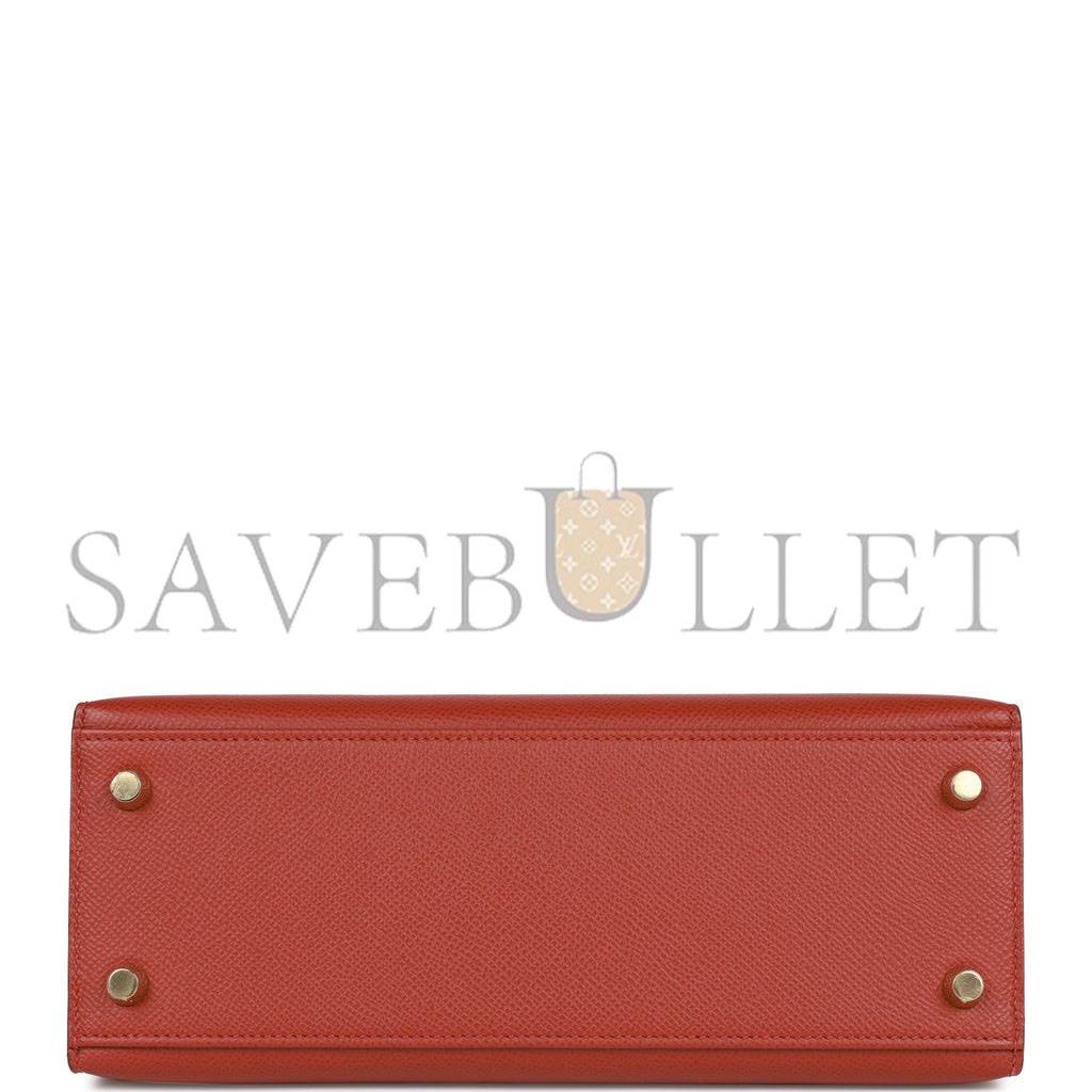 HERMES KELLY SELLIER 25 ROUGE VENETIAN EPSOM GOLD HARDWARE (25*17*7cm) HERMES KELLY SELLIER 25 ROUGE VENETIAN EPSOM GOLD HARDWARE (25*17*7cm)