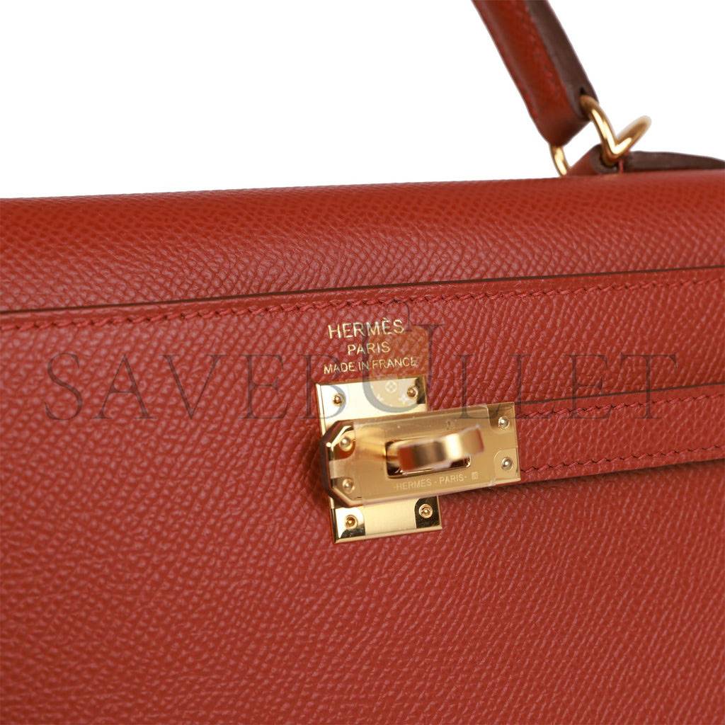 HERMES KELLY SELLIER 25 ROUGE VENETIAN EPSOM GOLD HARDWARE (25*17*7cm) HERMES KELLY SELLIER 25 ROUGE VENETIAN EPSOM GOLD HARDWARE (25*17*7cm)