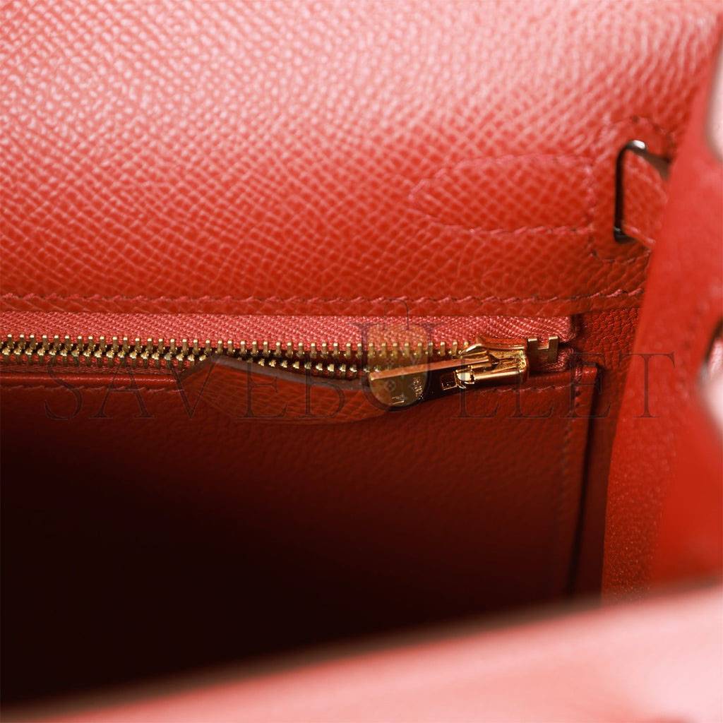 HERMES KELLY SELLIER 25 ROUGE VENETIAN EPSOM GOLD HARDWARE (25*17*7cm) HERMES KELLY SELLIER 25 ROUGE VENETIAN EPSOM GOLD HARDWARE (25*17*7cm)
