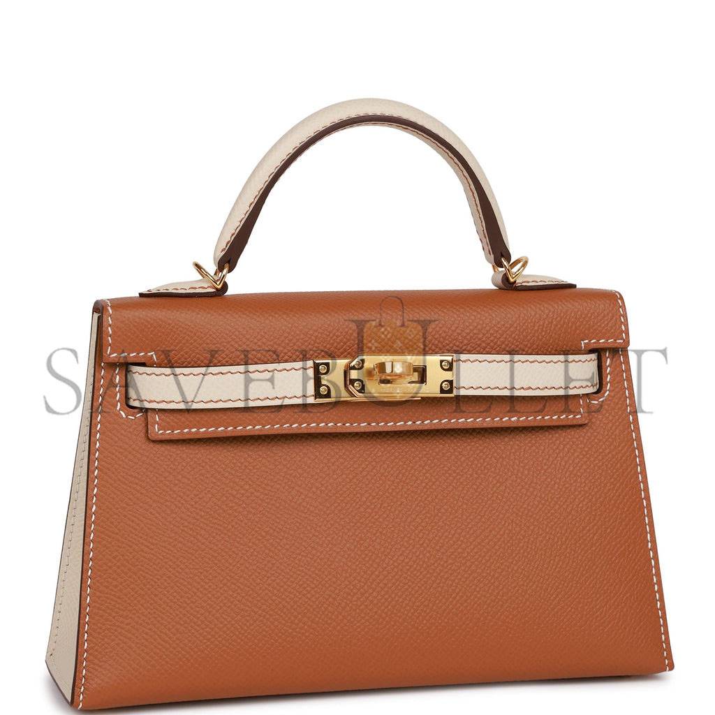 HERMES SPECIAL ORDER (HSS) KELLY MINI SELLIER 20 GOLD AND CRAIE EPSOM GOLD HARDWARE (19*12*5.5cm) HERMES SPECIAL ORDER (HSS) KELLY MINI SELLIER 20 GOLD AND CRAIE EPSOM GOLD HARDWARE (19*12*5.5cm)
