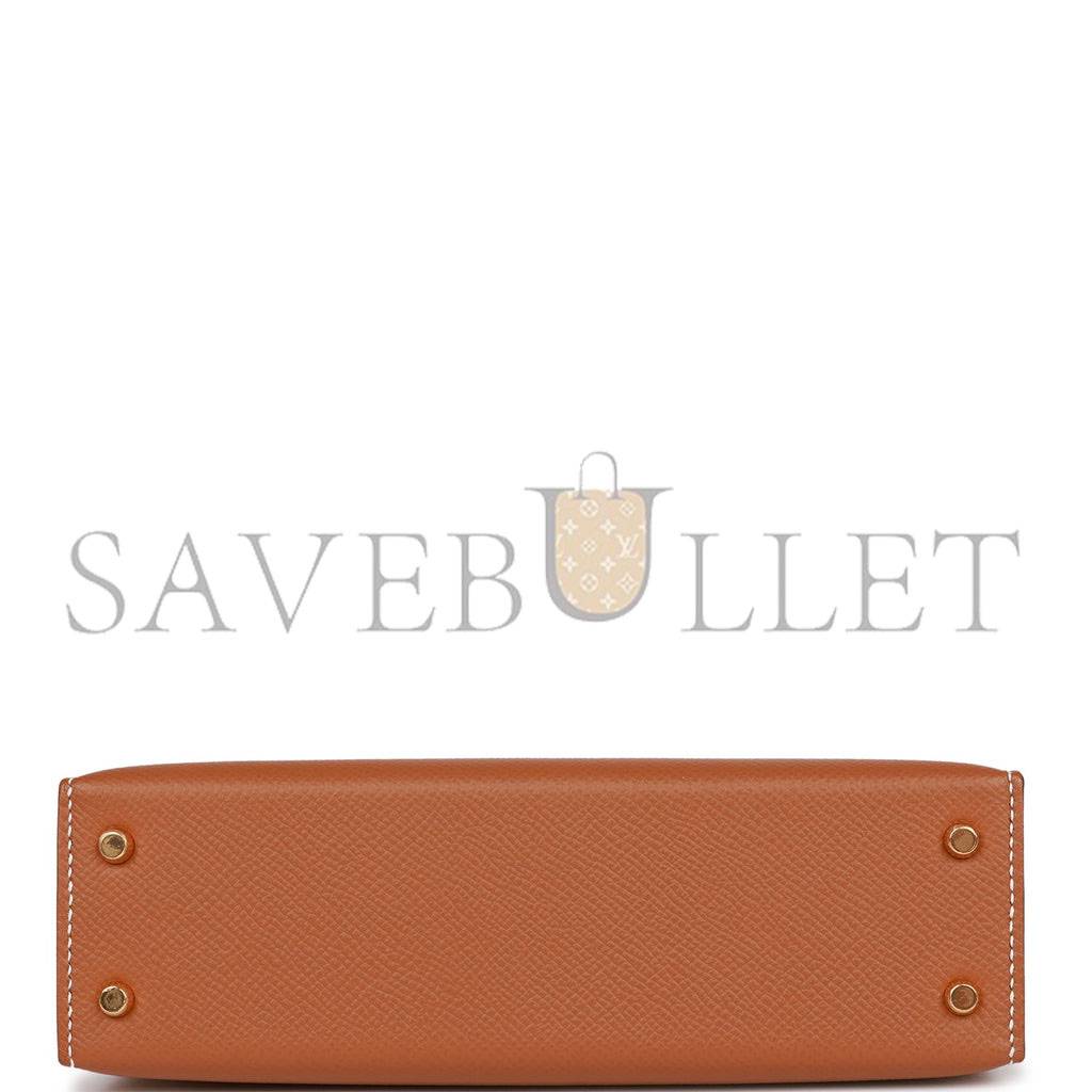 HERMES SPECIAL ORDER (HSS) KELLY MINI SELLIER 20 GOLD AND CRAIE EPSOM GOLD HARDWARE (19*12*5.5cm) HERMES SPECIAL ORDER (HSS) KELLY MINI SELLIER 20 GOLD AND CRAIE EPSOM GOLD HARDWARE (19*12*5.5cm)