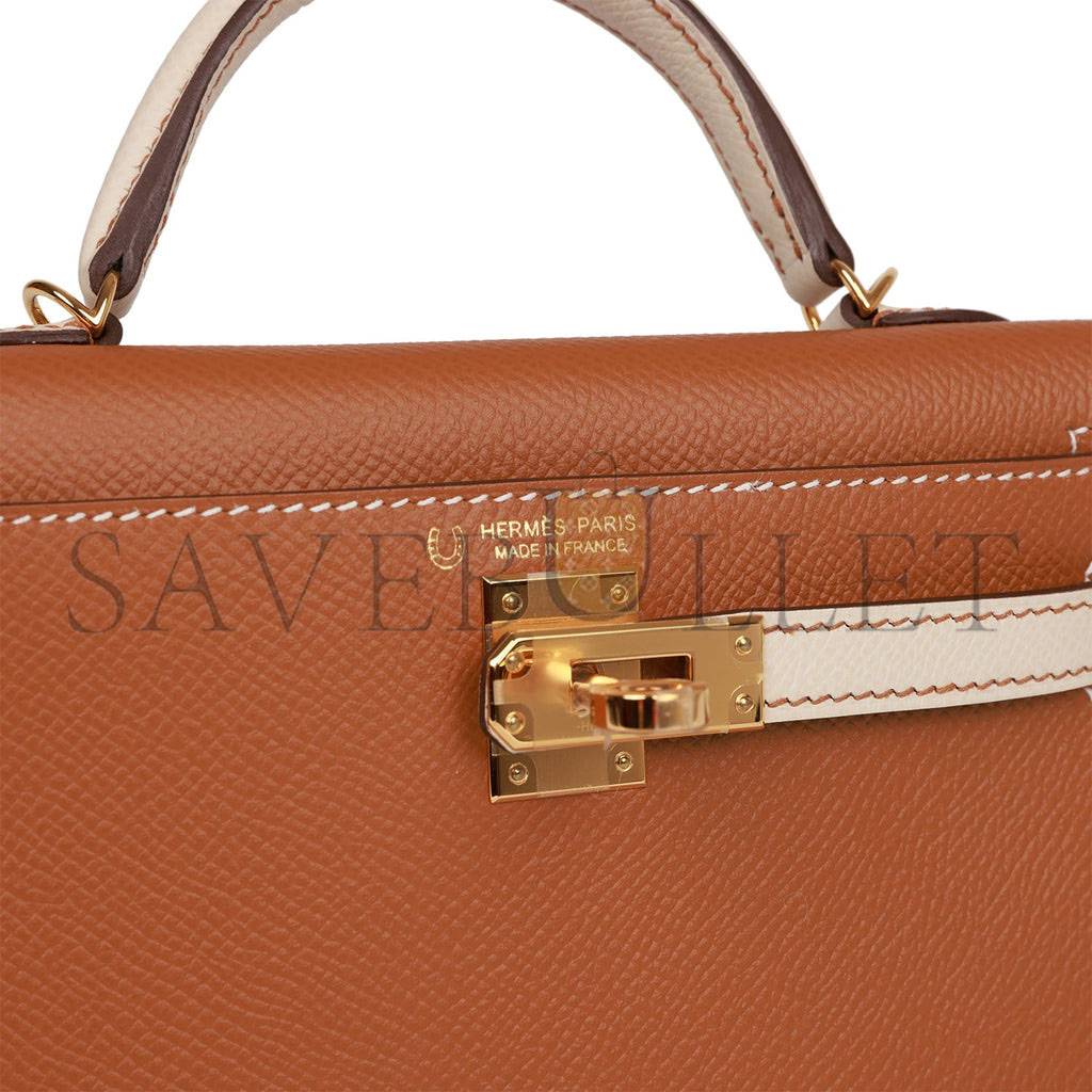 HERMES SPECIAL ORDER (HSS) KELLY MINI SELLIER 20 GOLD AND CRAIE EPSOM GOLD HARDWARE (19*12*5.5cm) HERMES SPECIAL ORDER (HSS) KELLY MINI SELLIER 20 GOLD AND CRAIE EPSOM GOLD HARDWARE (19*12*5.5cm)
