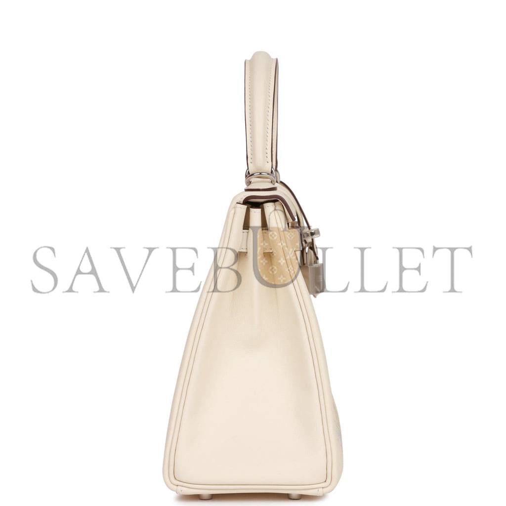 HERMES KELLY RETOURNE 25 IN & OUT NATA SWIFT PALLADIUM HARDWARE HANDMADE(25*17*7cm) HERMES KELLY RETOURNE 25 IN & OUT NATA SWIFT PALLADIUM HARDWARE HANDMADE(25*17*7cm)