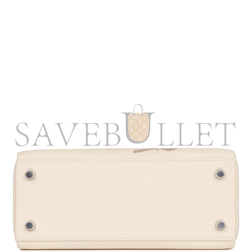 HERMES KELLY RETOURNE 25 IN & OUT NATA SWIFT PALLADIUM HARDWARE HANDMADE(25*17*7cm) HERMES KELLY RETOURNE 25 IN & OUT NATA SWIFT PALLADIUM HARDWARE HANDMADE(25*17*7cm)