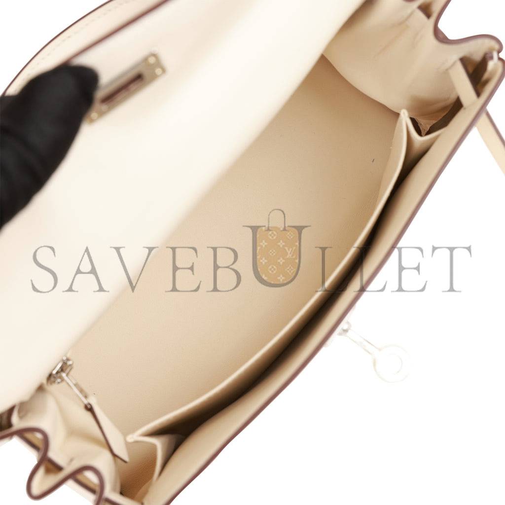 HERMES KELLY RETOURNE 25 IN & OUT NATA SWIFT PALLADIUM HARDWARE HANDMADE(25*17*7cm) HERMES KELLY RETOURNE 25 IN & OUT NATA SWIFT PALLADIUM HARDWARE HANDMADE(25*17*7cm)