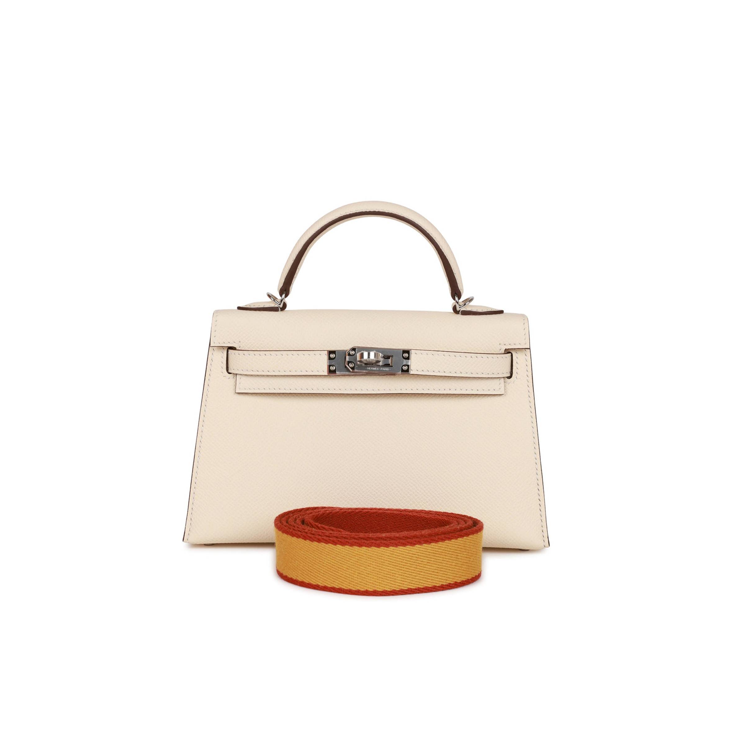 HERMES MINI KELLY SELLIER 20 NATA EPSOM PALLADIUM HARDWARE (19*12*5.5cm) HERMES MINI KELLY SELLIER 20 NATA EPSOM PALLADIUM HARDWARE (19*12*5.5cm)