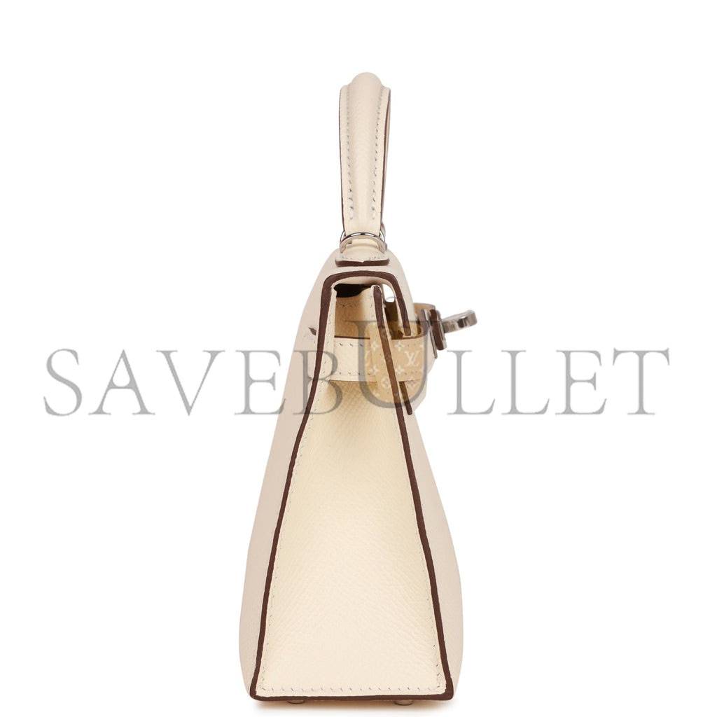 HERMES MINI KELLY SELLIER 20 NATA EPSOM PALLADIUM HARDWARE (19*12*5.5cm) HERMES MINI KELLY SELLIER 20 NATA EPSOM PALLADIUM HARDWARE (19*12*5.5cm)